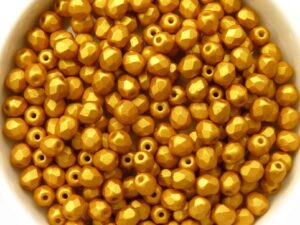 0130128 Gold Shine Yellow Sun facet 4 mm. 50 Pc.-11828