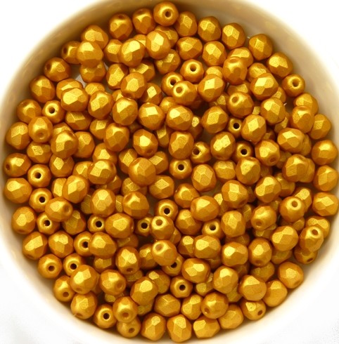 0130128 Gold Shine Yellow Sun facet 4 mm. 50 Pc.-11828