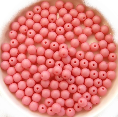 04-R-02010-29560 Saturated Pink Round 4 mm. 100 Pc.-0