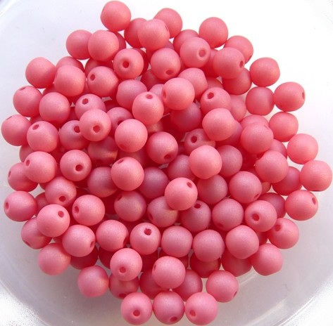 04-R-02010-29560 Saturated Pink Round 4 mm. 100 Pc.-11913
