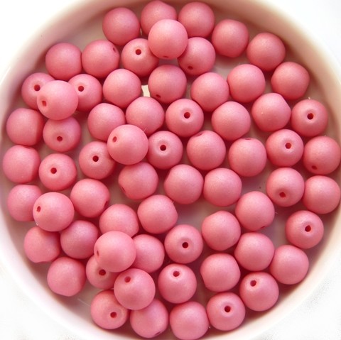 06-R-02010-29560 Saturated Pink Round 6 mm. 50 Pc.-11920