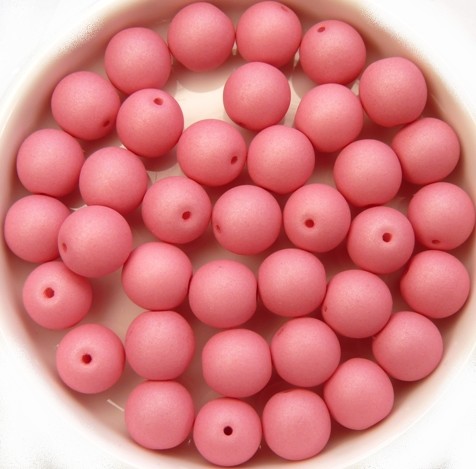 08-R-02010-29560 Saturated Pink Round 8 mm. 25 Pc.-11923