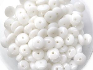 Disc-02090 Opaque White Rondelle 100 Pc.-15743
