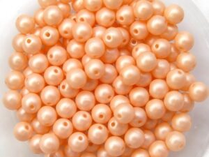 04-R-02010-29303 Light Peach Pastel Pearl round 4 mm. 100 Pc.-0