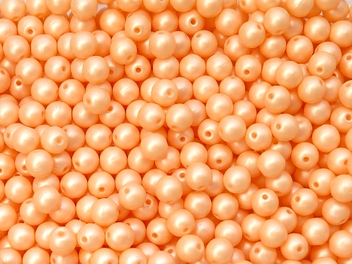 04-R-02010-29303 Light Peach Pastel Pearl round 4 mm. 100 Pc.-12181