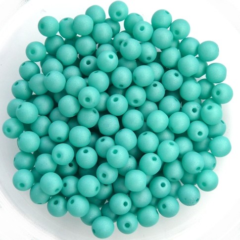 04-R-02010-29569 Saturated Mint Round 4 mm. 100 Pc.-0 04-R-02010-29569 Saturated Mint Round 4 mm. 100 Pc.-0