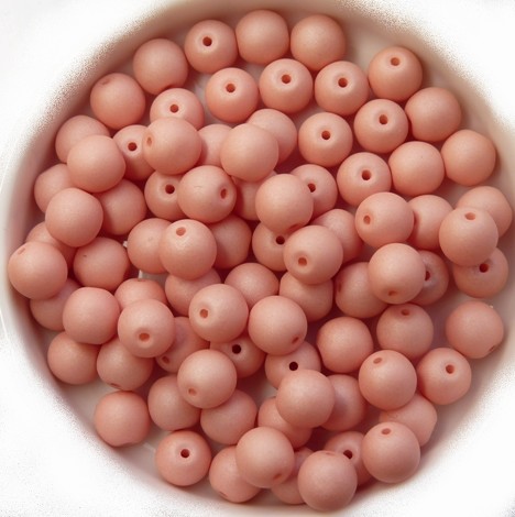 06-R-02010-29563 Saturated Peach Round 6 mm. 50 Pc.-12056