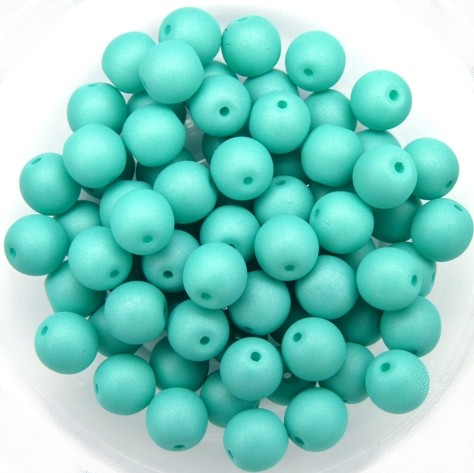 06-R-02010-29569 Saturated Mint Round 6 mm. 50 Pc.-0 06-R-02010-29569 Saturated Mint Round 6 mm. 50 Pc.-0