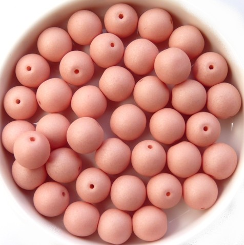 08-R-02010-29563 Saturated Peach Round 8 mm. 25 Pc.-12059