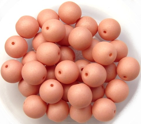 08-R-02010-29563 Saturated Peach Round 8 mm. 25 Pc.-0