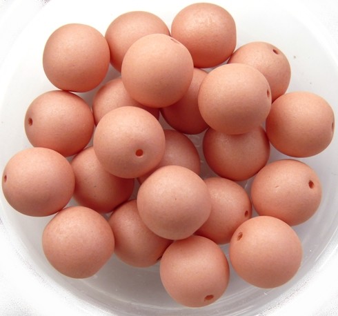 10-R-02010-29563 Saturated Peach Round 10 mm. 15 Pc.-0