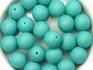 10-R-02010-29569 Saturated Mint Round 10 mm. 15 Pc.-12107