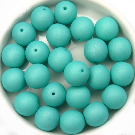 10-R-02010-29569 Saturated Mint Round 10 mm. 15 Pc.-12107