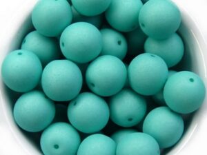 10-R-02010-29569 Saturated Mint Round 10 mm. 15 Pc.-12108