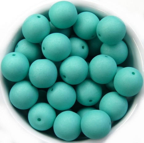 10-R-02010-29569 Saturated Mint Round 10 mm. 15 Pc.-12108