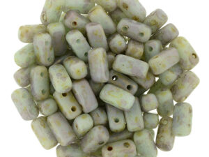 BRI-63100MLG Opaque Pale Turquoise Copper Picasso CzechMates Bricks 40 Pc.-12444