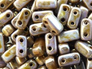 BRI-02010-65435AL Luster Marble - Lt Green CzechMates Bricks 40 Pc.-12457