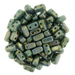 BRI-63140LG Luster – Transparent Gold/Turquoise CzechMates Bricks 40 Pc.-0