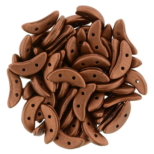 CMCR-00030-01750 CzechMates Crescent Matte Metallic Dark Copper 5 gram.-0 CMCR-00030-01750 CzechMates Crescent Matte Metallic Dark Copper 5 gram.-0