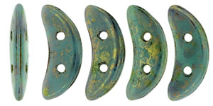 CMCR-63130LG CzechMates Crescent Turquoise Bronze Picasso 5 gram.-12427