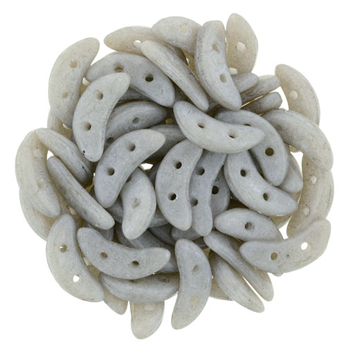 CMCR-S0002WH CzechMates Crescent ColorTrends: Opaque Lilac Gray 5 gram.-0 CMCR-S0002WH CzechMates Crescent ColorTrends: Opaque Lilac Gray 5 gram.-0