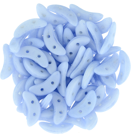CMCR-S0012WH CzechMates Crescent ColorTrends: Opaque Airy Blue 5 gram.-0 CMCR-S0012WH CzechMates Crescent ColorTrends: Opaque Airy Blue 5 gram.-0