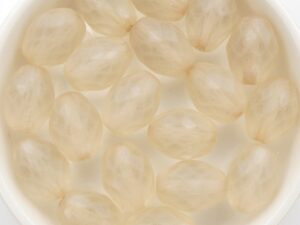 0040236 Crystal Matte Champagne Oval Facet 13 x 10 mm. 6 Pc.-12553