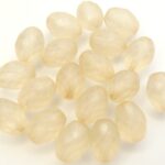 0040236 Crystal Matte Champagne Oval Facet 13 x 10 mm. 6 Pc.-0