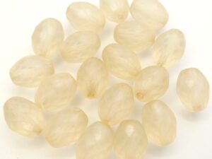 0040236 Crystal Matte Champagne Oval Facet 13 x 10 mm. 6 Pc.-0