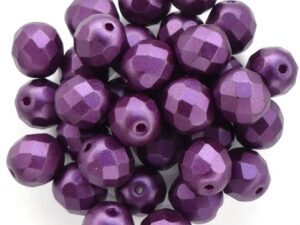 0080590 Pastel Pearl Bordeaux Facet 8 mm. 15 Pc.-12556