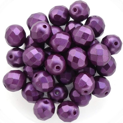 0080590 Pastel Pearl Bordeaux Facet 8 mm. 15 Pc.-12556