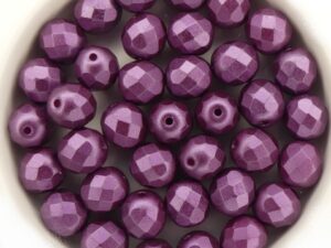 0080590 Pastel Pearl Bordeaux Facet 8 mm. 15 Pc.-0