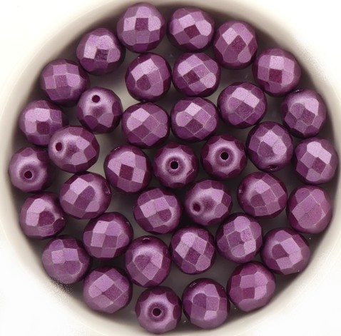 0080590 Pastel Pearl Bordeaux Facet 8 mm. 15 Pc.-0