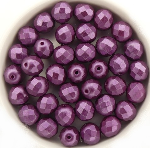 0080590 Pastel Pearl Bordeaux Facet 8 mm. 15 Pc.-0 0080590 Pastel Pearl Bordeaux Facet 8 mm. 15 Pc.-0