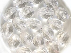 0150113 Crystal Oval facet. 12 x 9 mm. 9 Pc-0