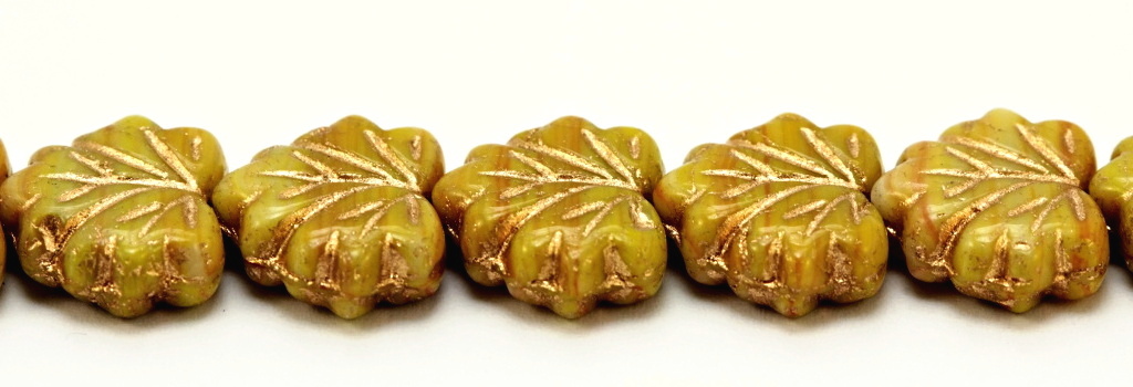 MPL-99992-54202 Opaque Light Green with Golden Inlay Maple Leaf 15 Pc..-0 MPL-99992-54202 Opaque Light Green with Golden Inlay Maple Leaf 15 Pc..-0