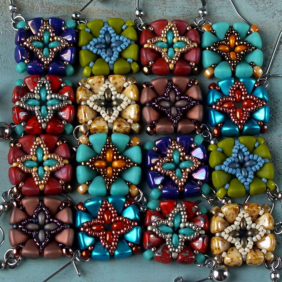 Timbuktu Earrings, with Nib-Bit Beads.-0
