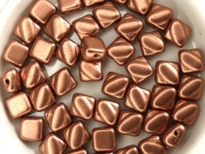 SL-00030-01780 Silky Bead, Crystal Silky Bronze Copper 30 Pc.-12638