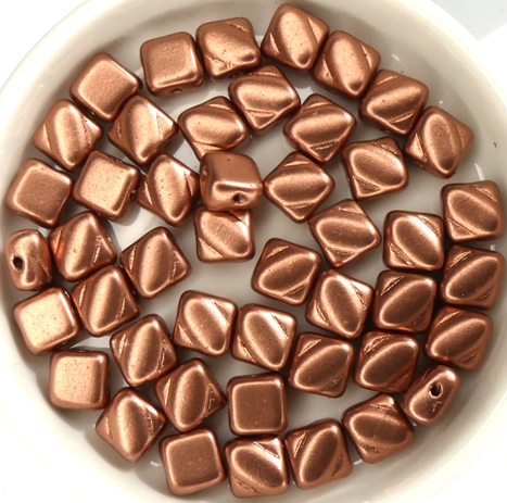 SL-00030-01780 Silky Bead, Crystal Silky Bronze Copper 30 Pc.-12638