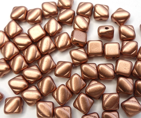 SL-00030-01780 Silky Bead, Crystal Silky Bronze Copper 30 Pc.-0