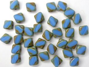 SL-33100-86805-TC Table Cut Silky Bead, Opaque Sapphire Travertin, 30 Pc.-12667