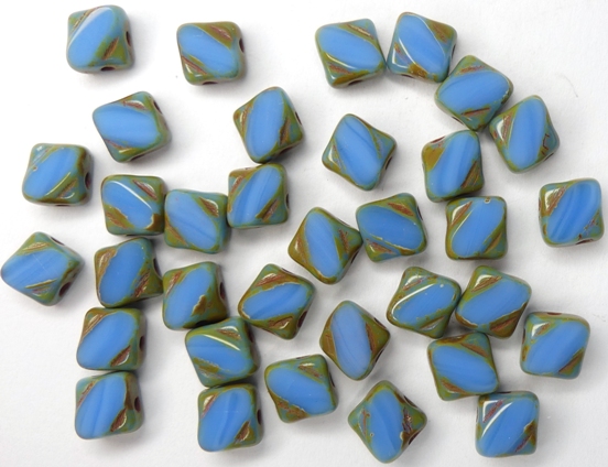 SL-33100-86805-TC Table Cut Silky Bead, Opaque Sapphire Travertin, 30 Pc.-12667
