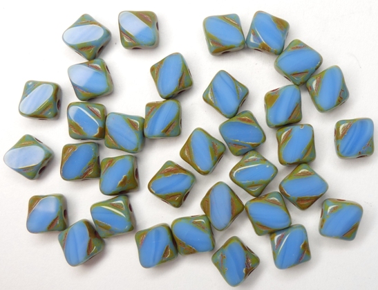 SL-33100-86805-TC Table Cut Silky Bead, Opaque Sapphire Travertin, 30 Pc.-12666