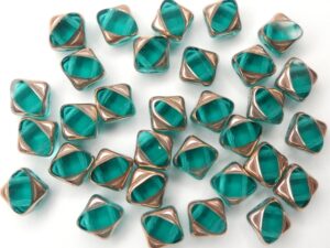 SL-60230-27101-TC Table Cut Silky Bead, Teal Capri Gold, 30 Pc.-12675