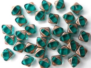 SL-60230-27101-TC Table Cut Silky Bead, Teal Capri Gold, 30 Pc.-12674