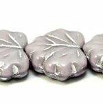 MPL-24010-54201 Opaque Light Lavender with White Wax Maple Leaf Pc.-0