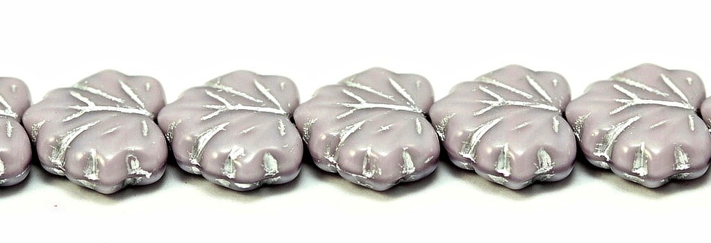 MPL-24010-54201 Opaque Light Lavender with White Wax Maple Leaf Pc.-0