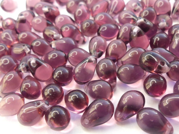0080241 Amethyst drop 40 Pc.-0 0080241 Amethyst drop 40 Pc.-0