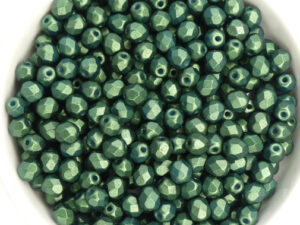 0100516 Gold Shine Dark Olive Green facet 4 mm. 50 Pc.-0