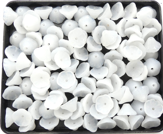 0140028 Flower Cup White Alabaster 50 Pc.-0